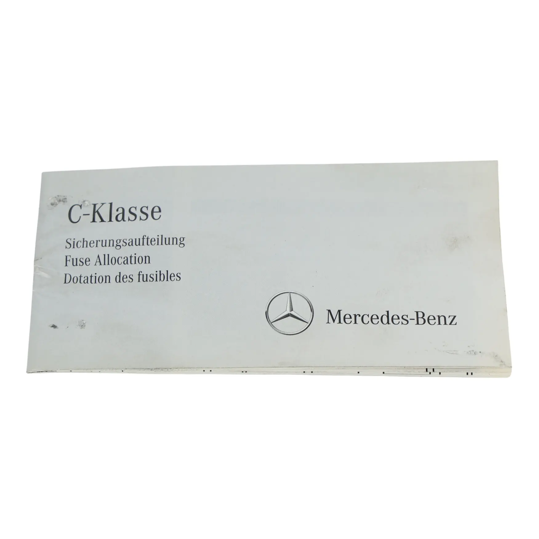 Mercedes W204 Książeczka Instrukcja Schemat Bezpieczników A2045848582