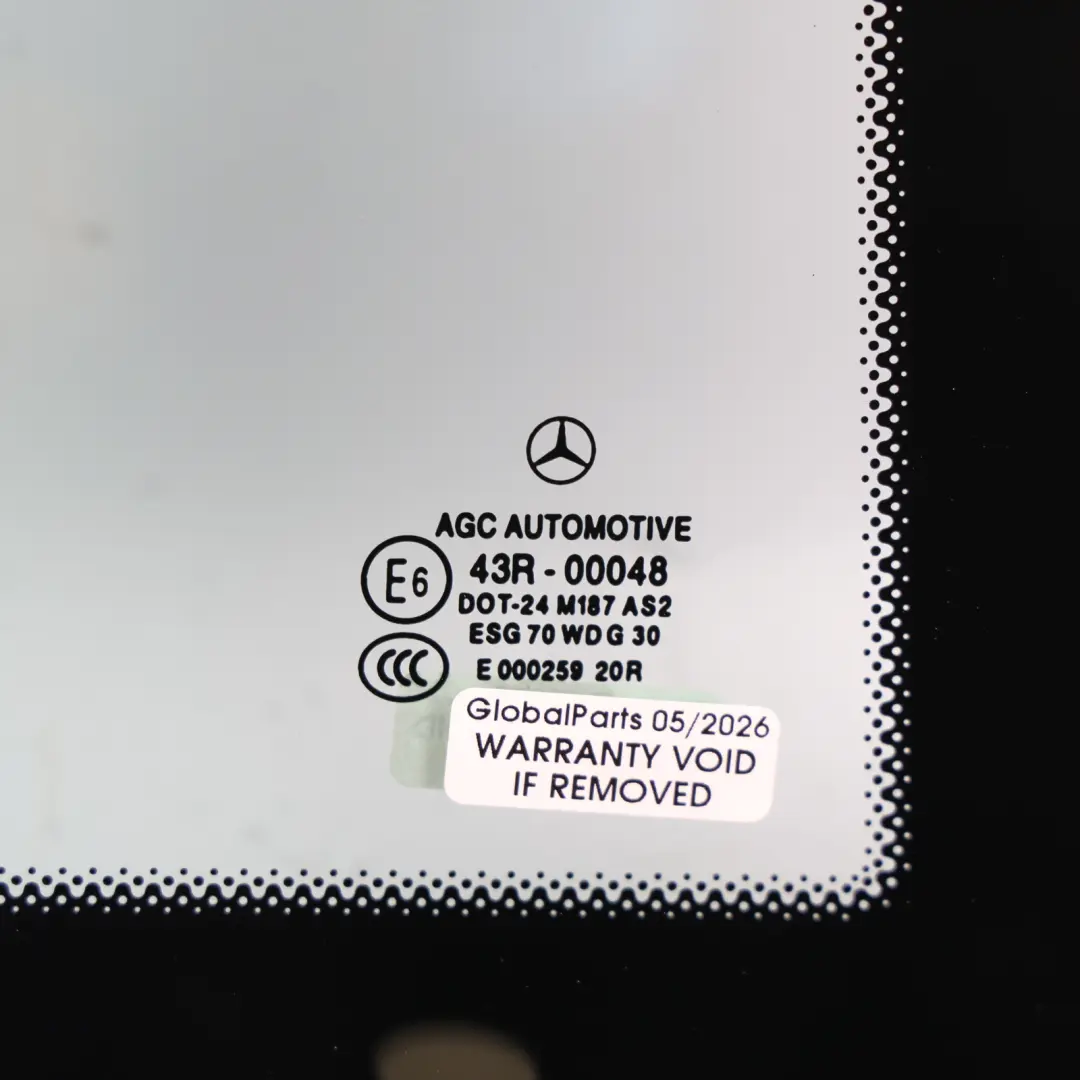 Mercedes W204 Coupe Tylna Prawa Szyba Kwadrantowa Zielona AS2 - SKU A2046702000-1 - Numer Części A2046702000