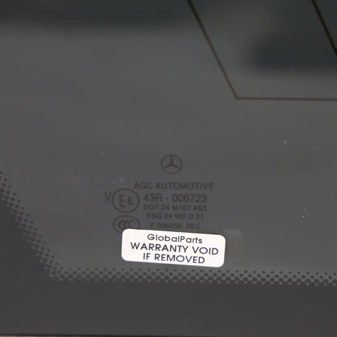 Quarter Side Window Glass Rear Left N/S AS3 to Mercedes S204 Estate with Part number A2046733110 Mercedes S204 Estate Quarter Side Window Glass Rear Left N/S AS3 - SKU A2046733110-1 - Part number A2046733110