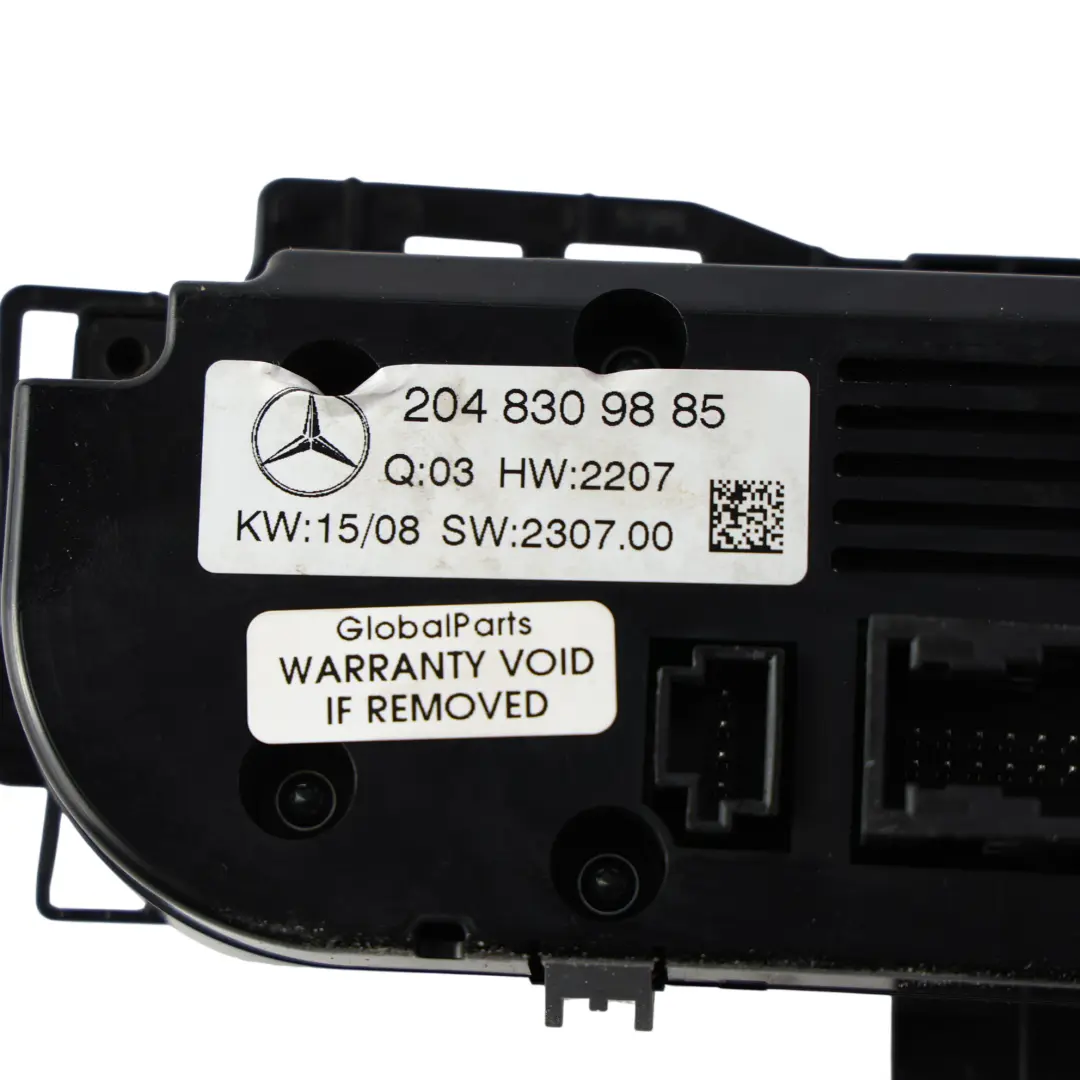 Modulo Pannello Interruttore Controllo Climatizzatore per Mercedes W204 con numero di parte A2048309885 Mercedes W204 Modulo Pannello Interruttore Controllo Climatizzatore - SKU A2048309885-1 - Numero di parte A2048309885
