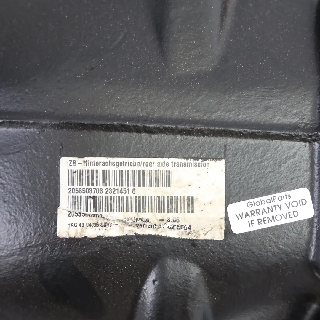 Dyferencjał Dyfer Tylny Tył I=3,06 do Mercedes W205 o numerze A2053503703 Mercedes W205 Dyferencjał Dyfer Tylny Tył I=3,06 - SKU A2053503703 - Numer Części A2053503703