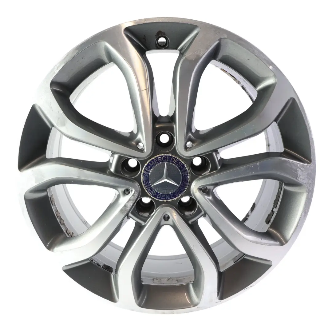 Alloy Wheel Rim 5 Double Spoke 17" 7J ET:48,5 to Mercedes W205 with Part number A2054010200 Mercedes W205 Alloy Wheel Rim 5 Double Spoke 17" 7J ET:48,5 - SKU A2054010200-4 - Part number A2054010200