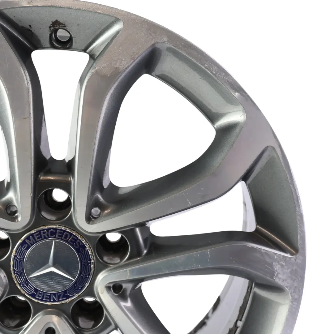 Alloy Wheel Rim 5 Double Spoke 17" 7J ET:48,5 to Mercedes W205 with Part number A2054010200 Mercedes W205 Alloy Wheel Rim 5 Double Spoke 17" 7J ET:48,5 - SKU A2054010200-4 - Part number A2054010200