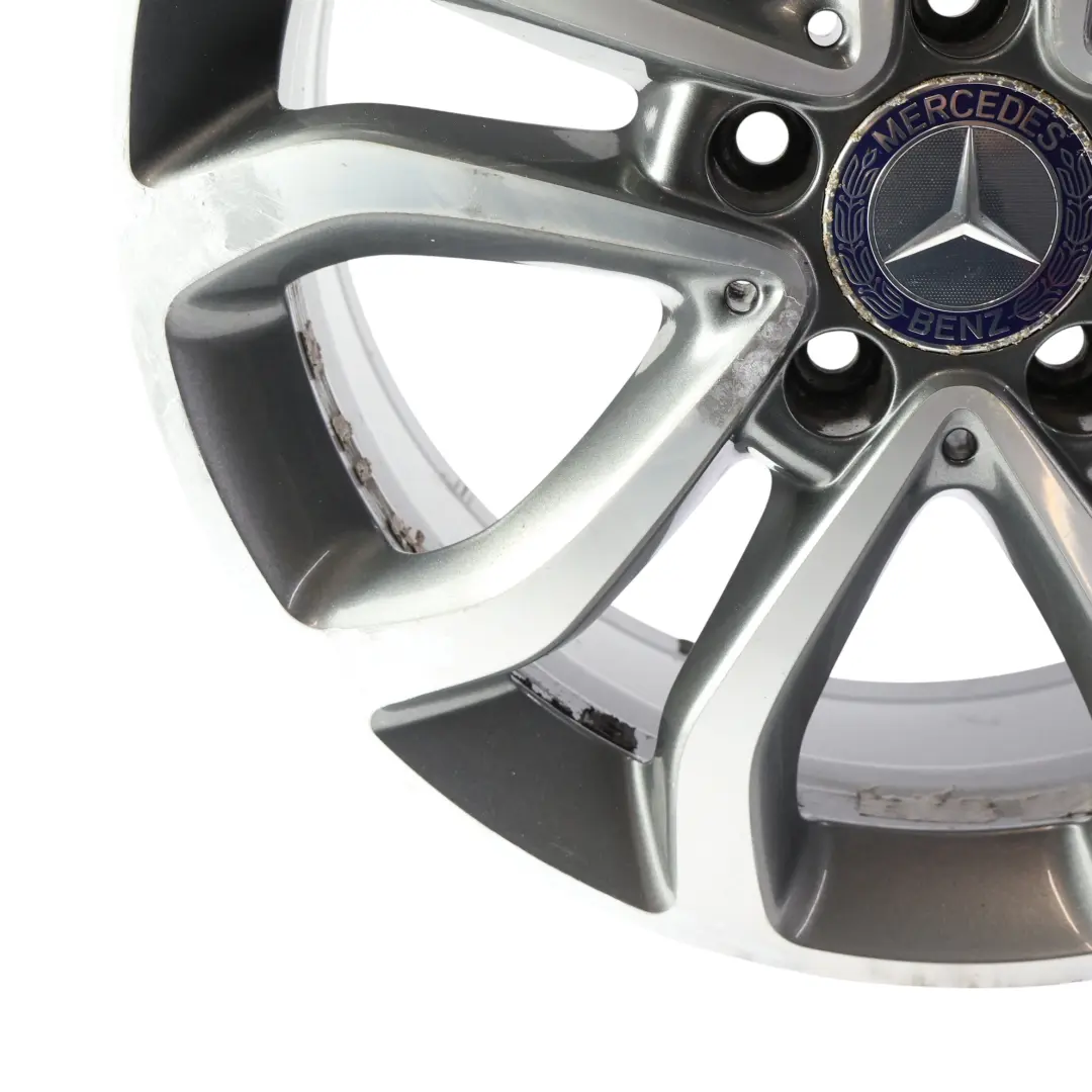 Alloy Wheel Rim 5 Double Spoke 17" 7J ET:48,5 to Mercedes W205 with Part number A2054010200 Mercedes W205 Alloy Wheel Rim 5 Double Spoke 17" 7J ET:48,5 - SKU A2054010200-4 - Part number A2054010200
