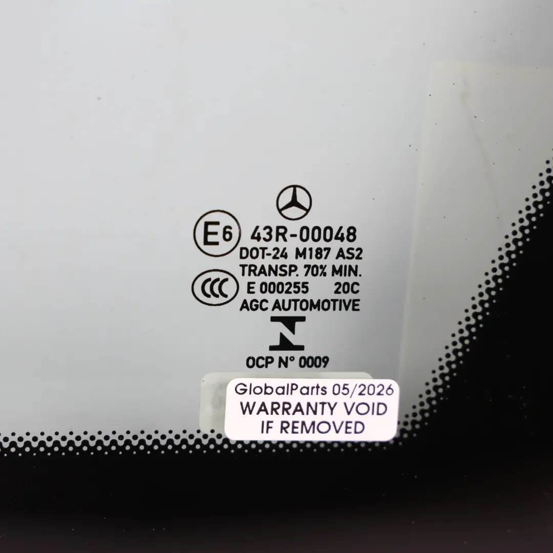 Mercedes S205 Estate Quarter Window Glass Glazing Rear Right O/S AS2 - SKU A2056702212 - Part number A2056702212