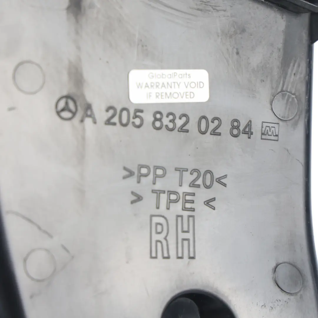 Mercedes W205 S205 C205 Déflecteur Eau Valve Vidange Droit - SKU A2058320284 - Numéro de pièce A2058320284