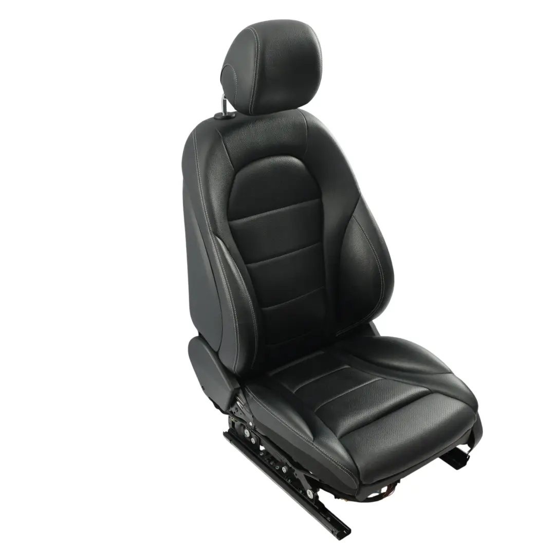 Mercedes W205 S205 Fotel Przedni Prawy Sztuczna Skóra Podgrzewany Czarny - SKU A2059102611-7 - Numer Części A2059102611