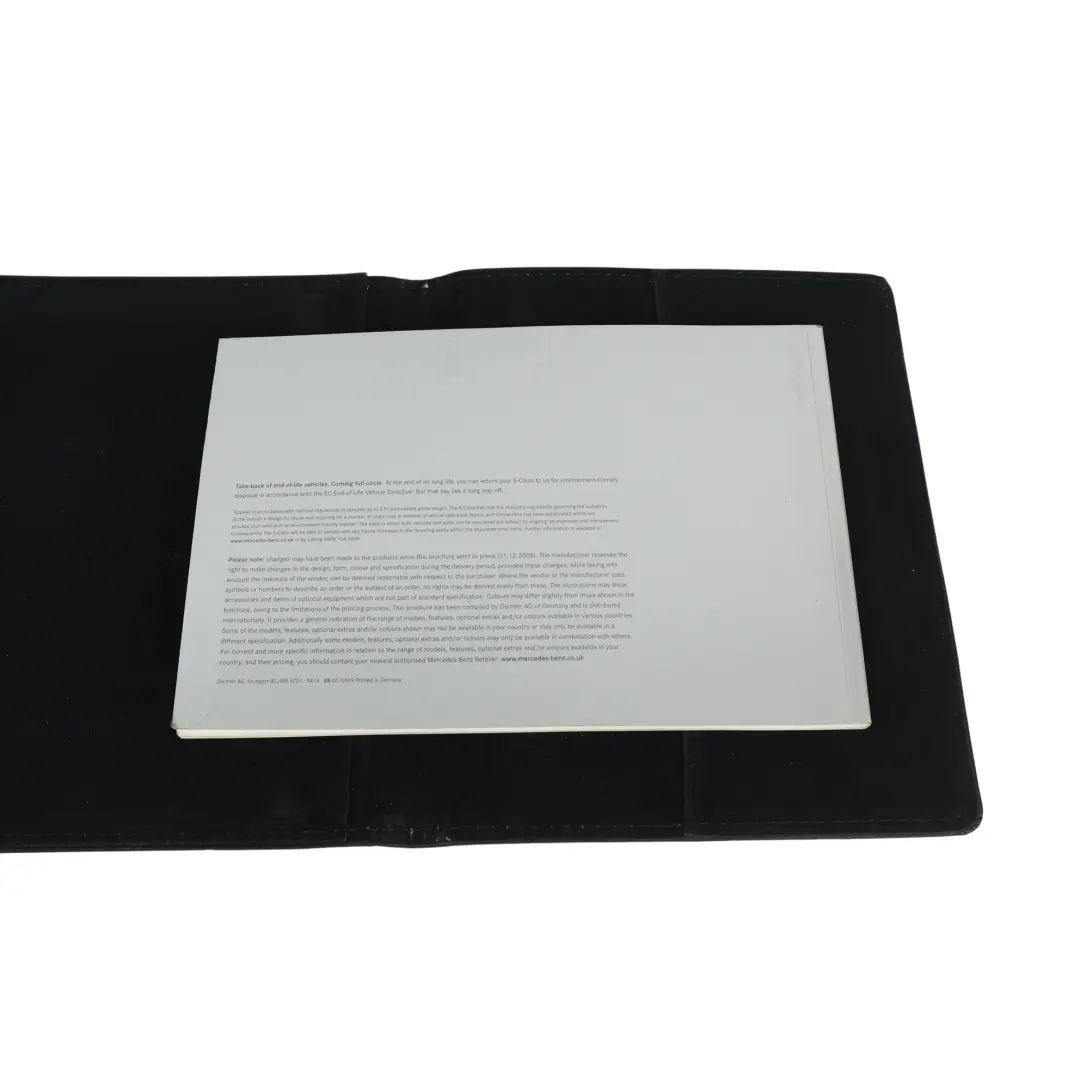 Mercedes C207 Service Booklet Book Set Pouch Case Wallet - SKU A2075842193 - Part number A2075842193