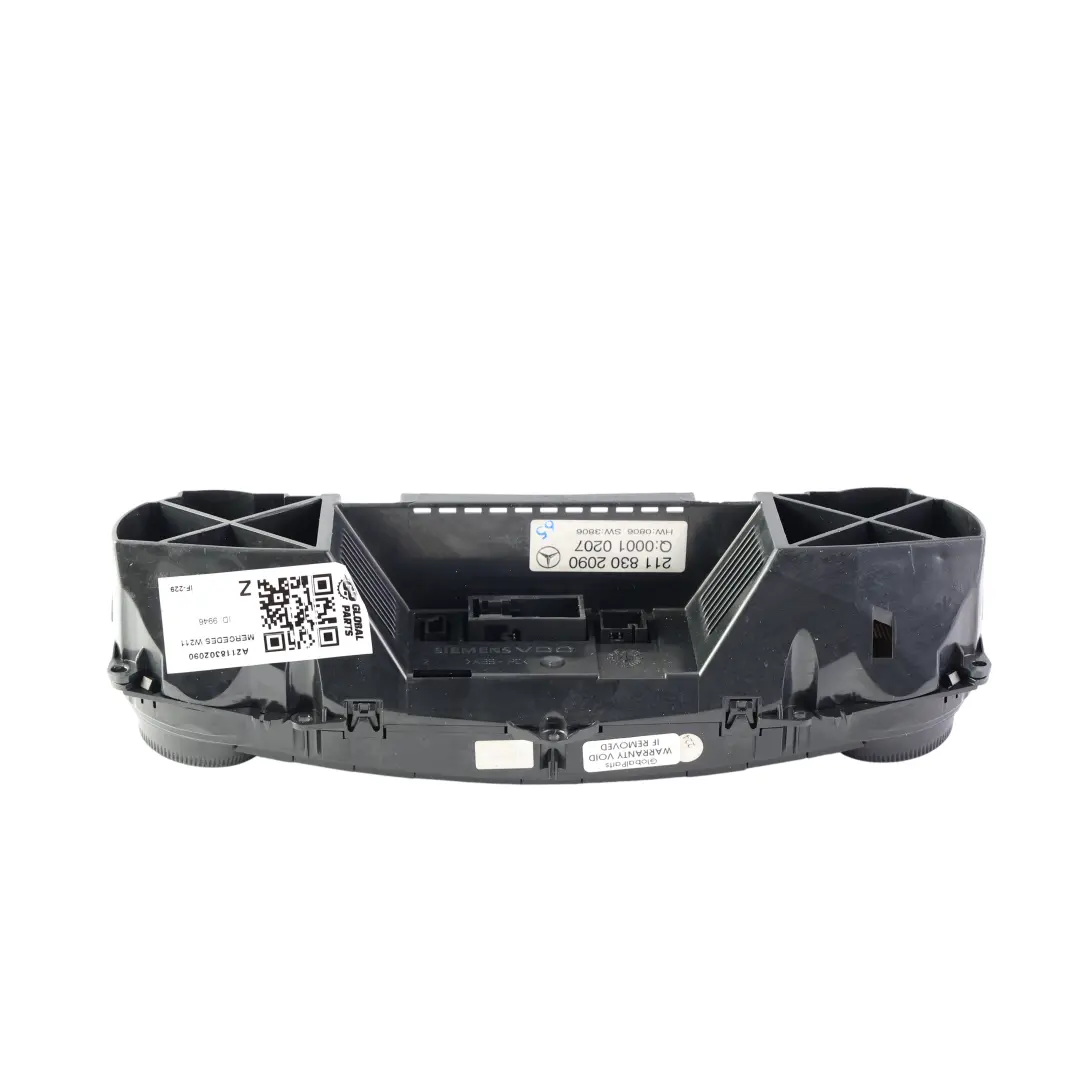 Mercedes W211 Pannello Controllo Climatizzatore Riscaldamento - SKU A2118302090 - Numero di parte A2118302090