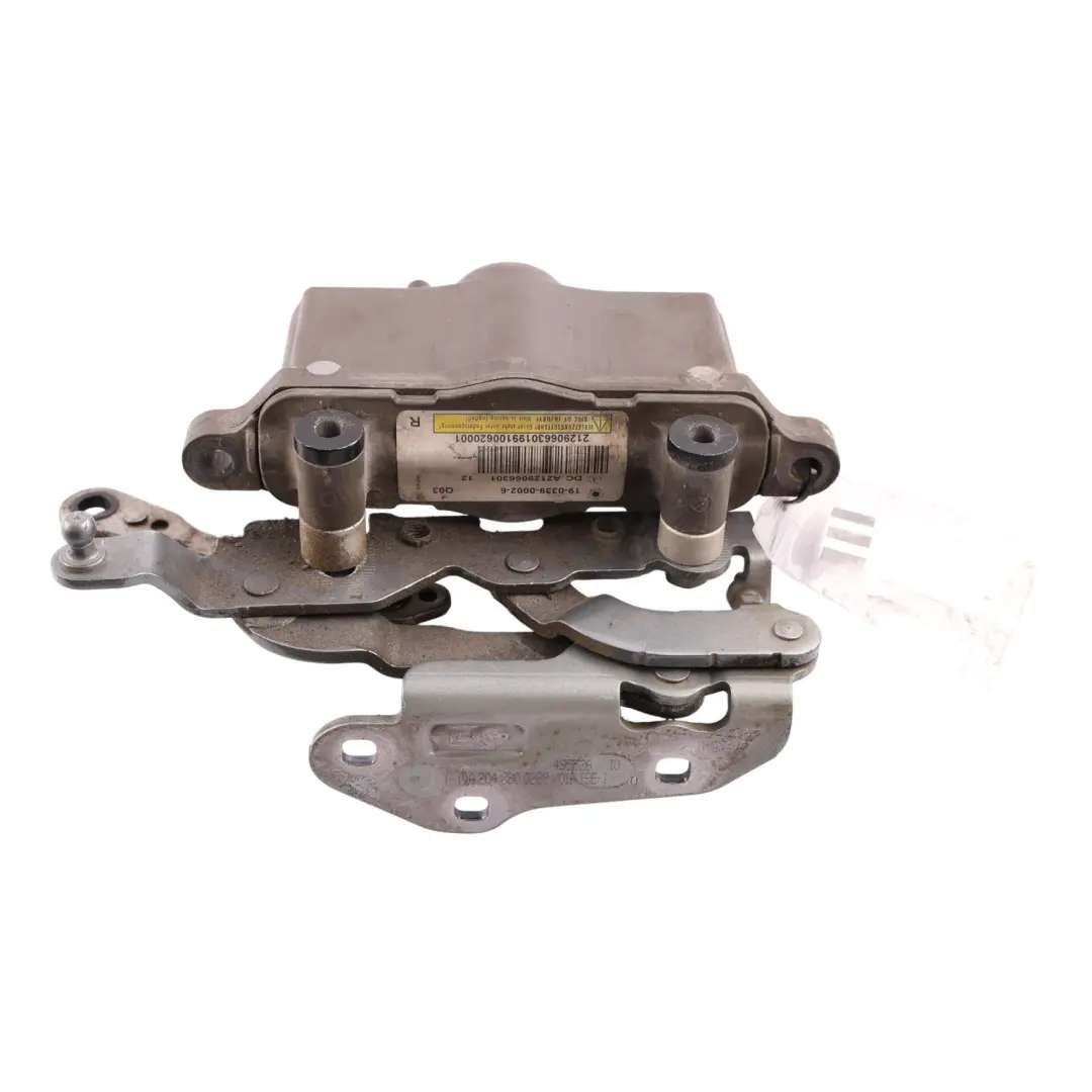  Motorhaubenscharnier Mercedes W204 W212 Rechts Fußgängerschutzeinheit Silber - SKU A2129066301-PAL - Teilenummer A2129066301