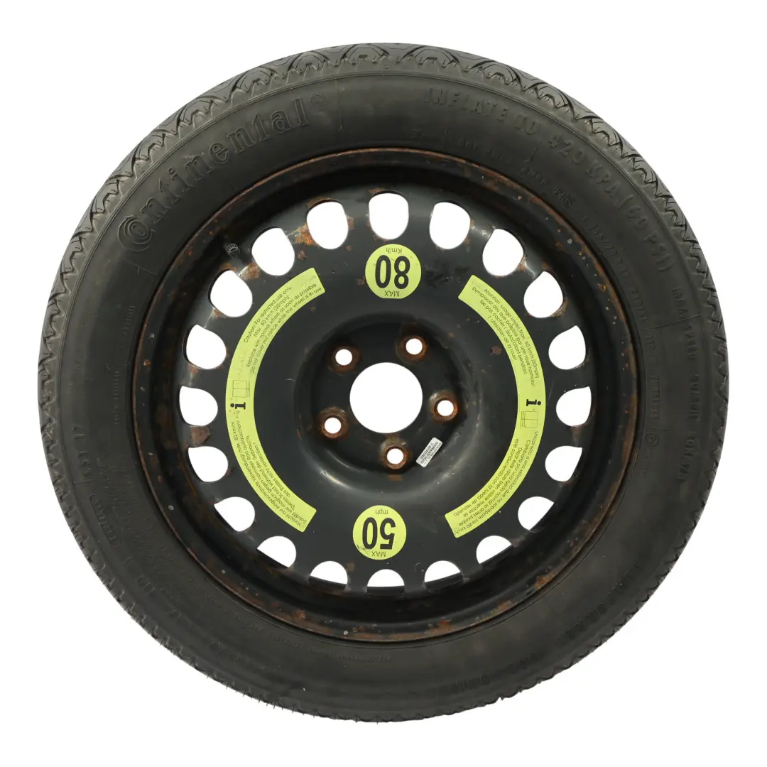 Spare Wheel Steel R17 Tyre 155/70 to Mercedes W211 S211 W212 Compact with Part number A2194000002 Mercedes W211 S211 W212 Compact Spare Wheel Steel R17 Tyre 155/70 - SKU A2194000002-1 - Part number A2194000002