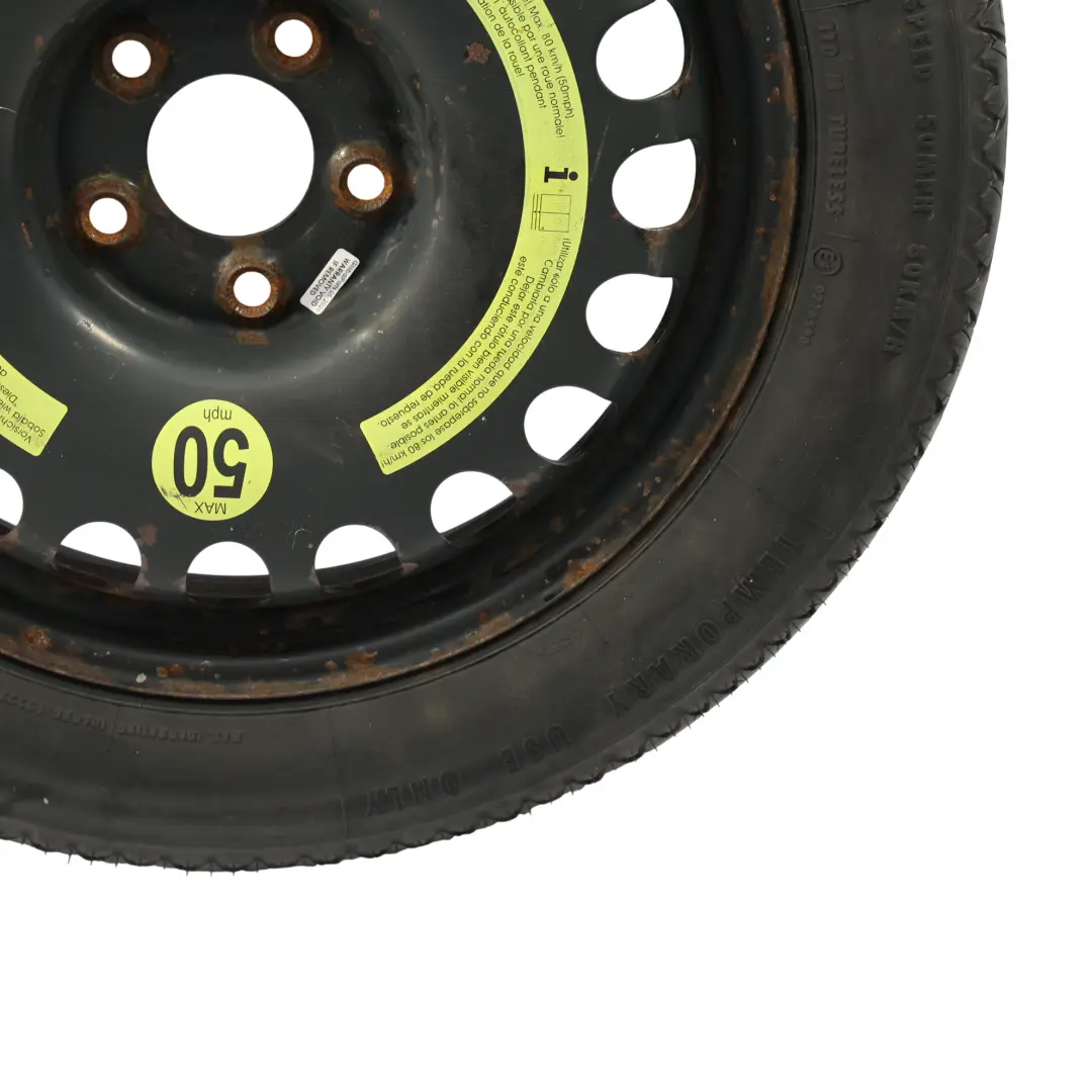 Rueda de Recambio Compacta Acero R17 155/70 para Mercedes W211 S211 W212 con número de pieza A2194000002 Mercedes W211 S211 W212 Rueda de Recambio Compacta Acero R17 155/70 - SKU A2194000002-1 - Número de pieza A2194000002