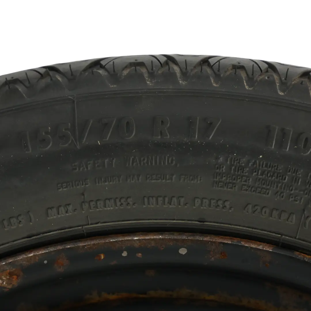 Mercedes W211 S211 W212 Compact Spare Wheel Steel R17 Tyre 155/70 - SKU A2194000002-1 - Part number A2194000002