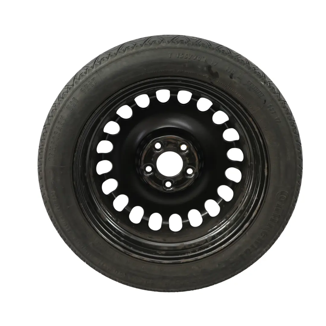 Reserverad Stahl ET:34 R17 Reifen 155/70 für Mercedes W211 W212 C219 mit Teilenummer A2194000002 Mercedes W211 W212 C219 Reserverad Stahl ET:34 R17 Reifen 155/70 - SKU A2194000002-4 - Teilenummer A2194000002