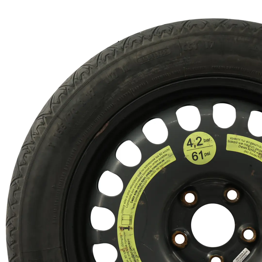 Ruota Acciaio ET:34 R17 155/70 per Mercedes W211 W212 C219 con numero di parte A2194000002 Mercedes W211 W212 C219 Ruota Acciaio ET:34 R17 155/70 - SKU A2194000002-4 - Numero di parte A2194000002