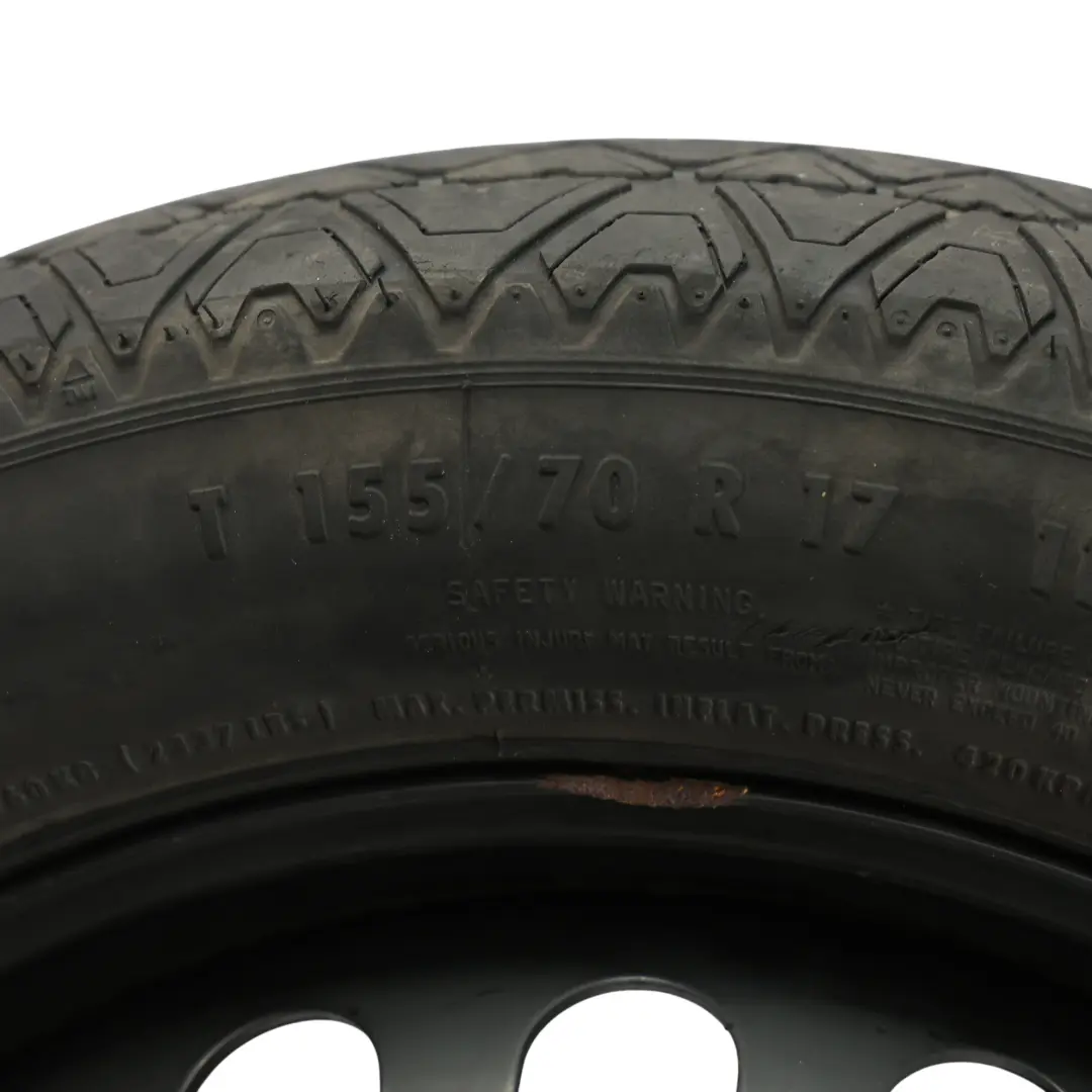 Mercedes W211 W212 C219 Spare Steel Wheel ET:34 R17 Tyre 155/70 - SKU A2194000002-4 - Part number A2194000002