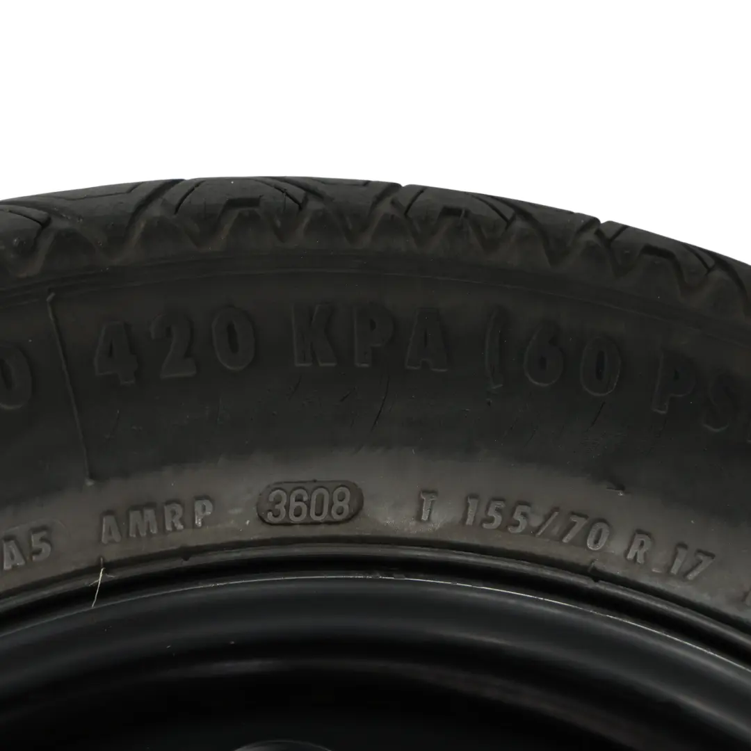 Mercedes W211 W212 C219 Spare Steel Wheel ET:34 R17 Tyre 155/70 - SKU A2194000002-4 - Part number A2194000002