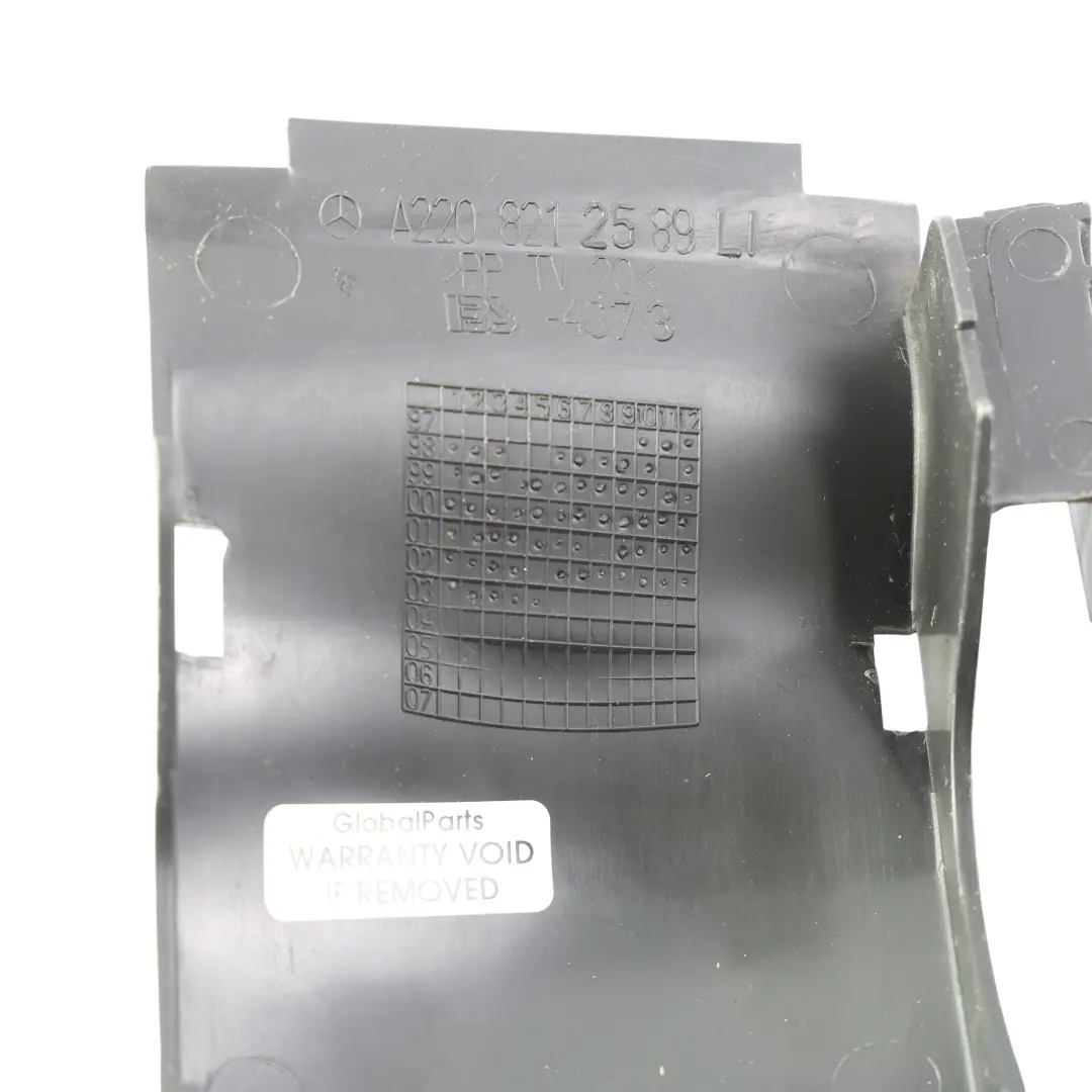 Mercedes W220 Kanał Osłony Kabli Ściany Działowej Lewy - SKU A2208212589 - Numer Części A2208212589