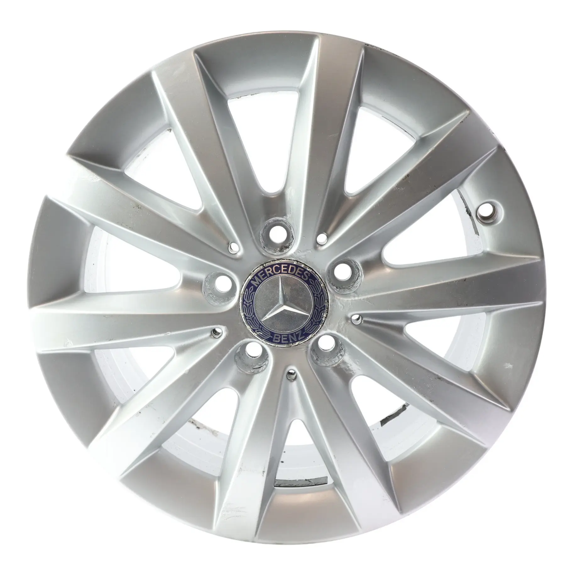 Mercedes W176 W246 Jante Alliage Argentée 10 Rayons 16" ET:49 6,5J A2464010500