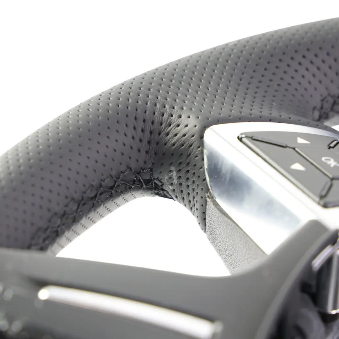 Mercedes W204 NEW Black Leather Steering Wheel Multifunction - SKU A2464605203-2 - Part number A2464605203