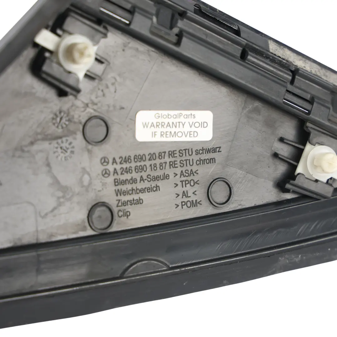 Trójkąt Osłona Lusterka Przednia Prawa do Mercedes W246 o numerze A2466902087 Mercedes W246 Trójkąt Osłona Lusterka Przednia Prawa - SKU A2466902087 - Numer Części A2466902087