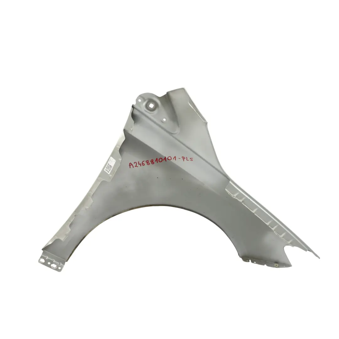 Guardabarros Delantero Izquierdo Plata Polar Metalizado para Mercedes W246 con número de pieza A2468810101 Mercedes W246 Guardabarros Delantero Izquierdo Plata Polar Metalizado - SKU A2468810101-PLS - Número de pieza A2468810101