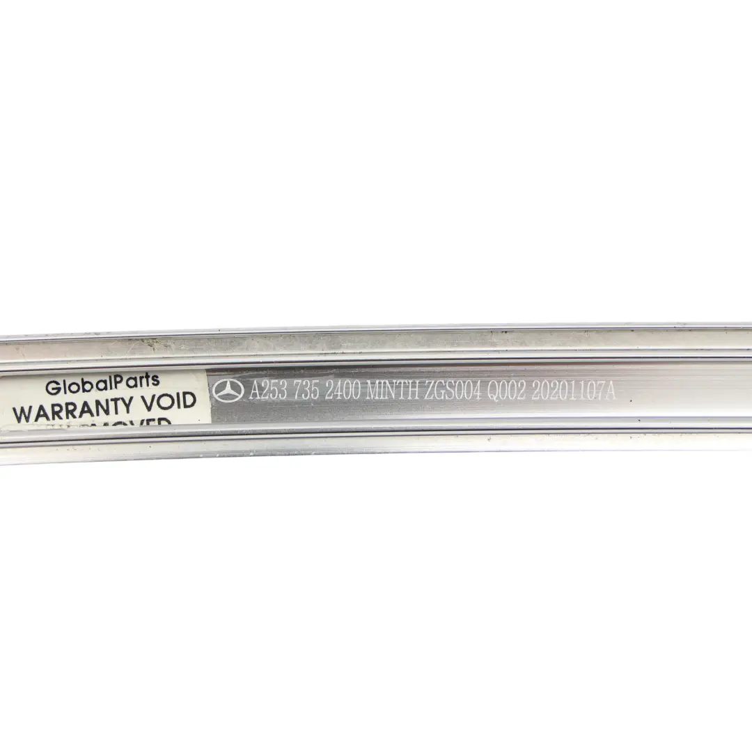 Moldura Guía Ventana Puerta Trasera Superior Derecha para Mercedes C253 con número de pieza A2537352400 Mercedes C253 Moldura Guía Ventana Puerta Trasera Superior Derecha - SKU A2537352400 - Número de pieza A2537352400