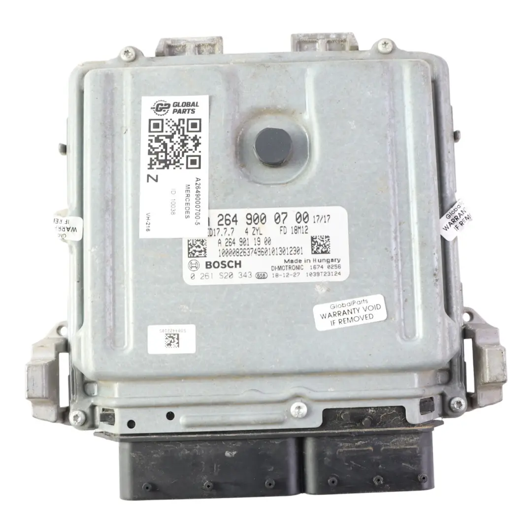 264915 Sterownik Silnika ECU 197KM Automat do Mercedes W205 C 200 o numerze A2649000700 Mercedes W205 C 200 264915 Sterownik Silnika ECU 197KM Automat - SKU A2649000700-5 - Numer Części A2649000700