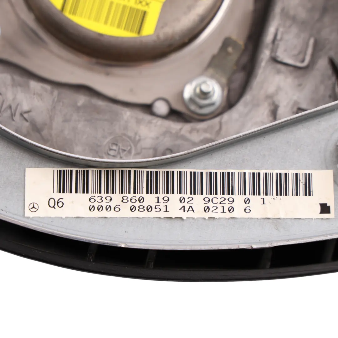 Steering Wheel Air Module Driver's Side Black to Mercedes Vito W639 with Part number A6398601902 Mercedes Vito W639 Steering Wheel Air Module Driver's Side Black - SKU A6398601902-2 - Part number A6398601902