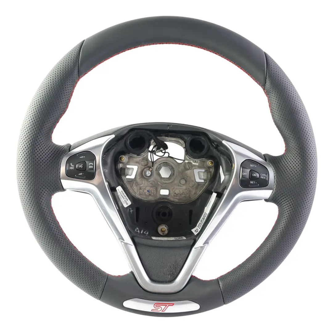 Ford Fiesta Mk7 ST Steering Wheel NEW Black Leather Red Threads - SKU C1BB-3600-LA-1 - Part number C1BB-3600-LA