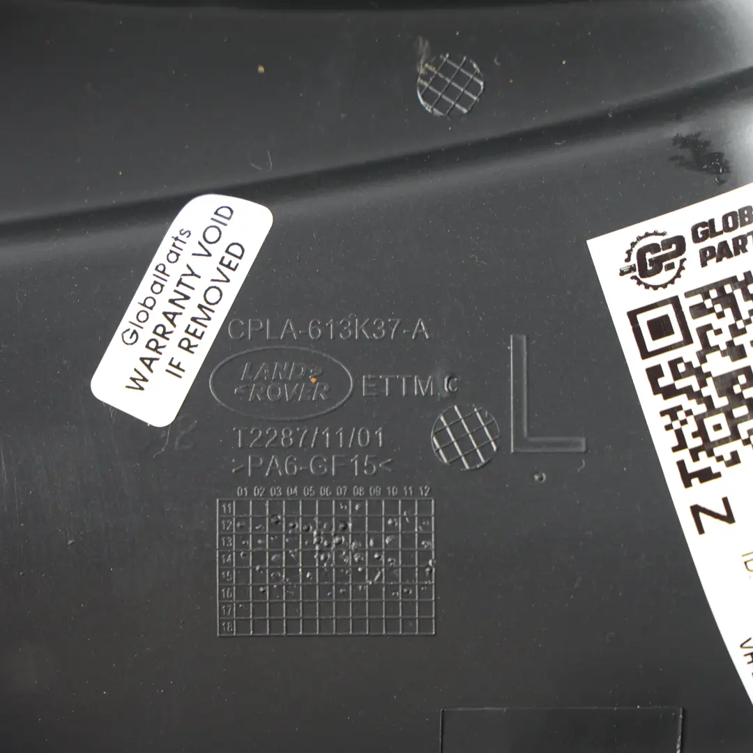 Range Rover L405 L494 Moldura Cinturón Trasero Izquierdo Ébano - SKU CPLA-613K37-A-1 - Número de pieza CPLA-613K37-A