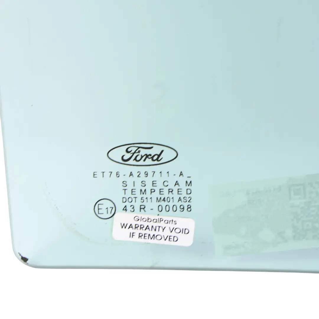 Front Door Fixed Glass Glazing Left N/S AS2 to Ford Transit Courier with Part number ET76-A29711-AC Ford Transit Courier Front Door Fixed Glass Glazing Left N/S AS2 - SKU ET76-A29711-AC - Part number ET76-A29711-AC