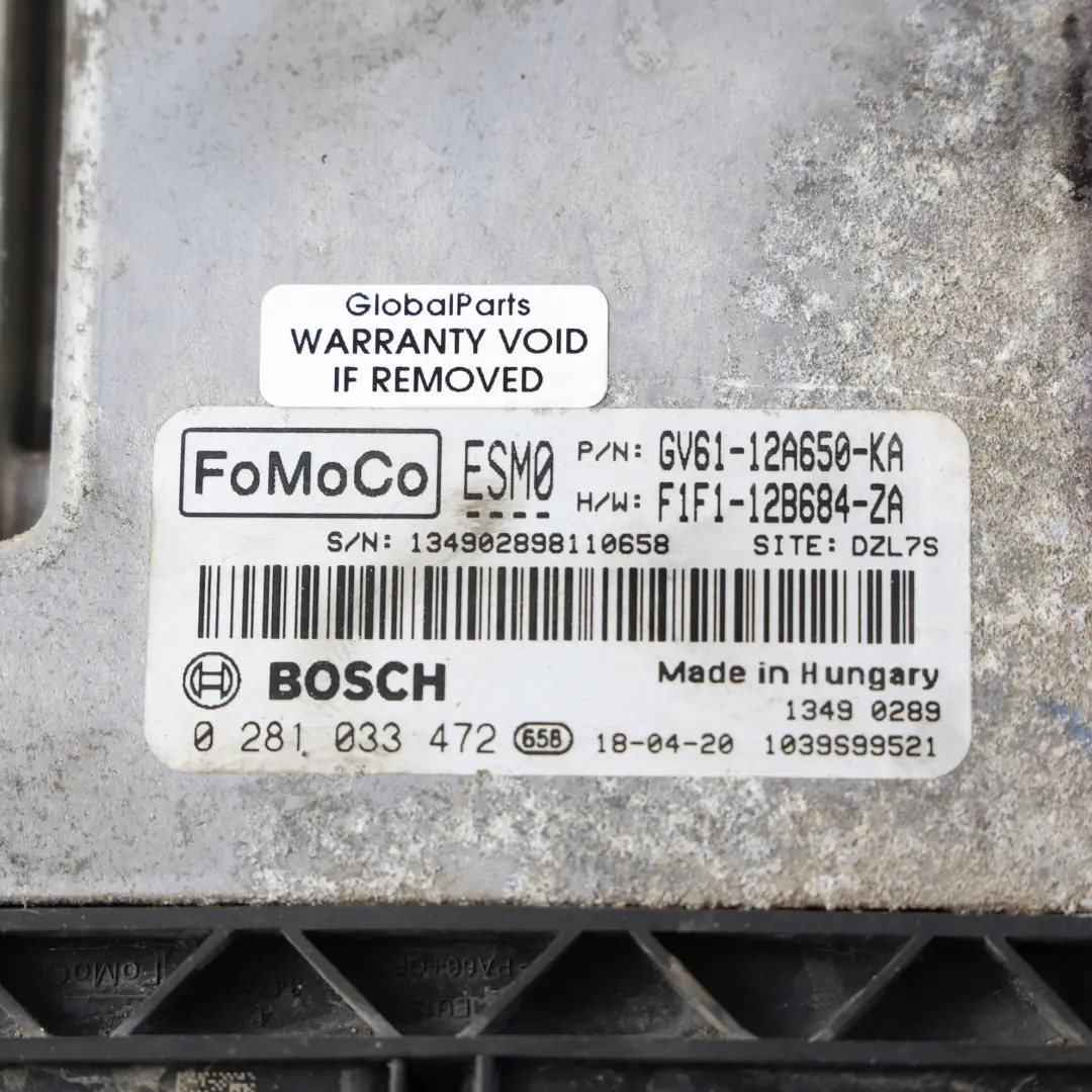Mk2 1.5 TDCi 100HP Engine ECU Manual to Ford Transit Connect with Part number GV61-12A650-KA Ford Transit Connect Mk2 1.5 TDCi 100HP Engine ECU Manual - SKU GV61-12A650-KA - Part number GV61-12A650-KA