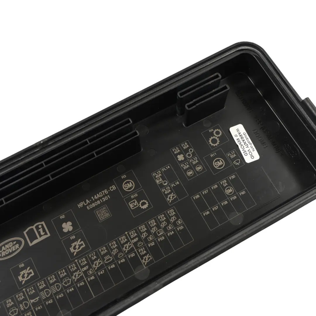 Coperchio Fusibili Motore per Land Rover Range Rover Sport L494 con numero di parte HPLA-14A076-CB Land Rover Range Rover Sport L494 Coperchio Fusibili Motore - SKU HPLA-14A076-CB - Numero di parte HPLA-14A076-CB