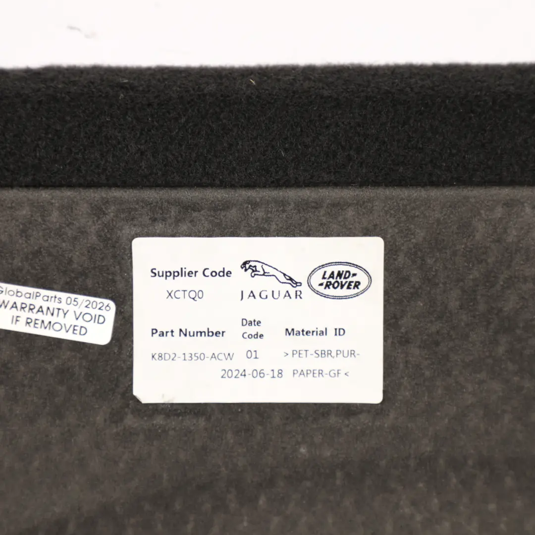 Tapis Sol Coffre Couvercle Support Roue Secours pour Range Rover L551 à propos du numéro de pièce K8D2-1350-ACW Range Rover L551 Tapis Sol Coffre Couvercle Support Roue Secours - SKU K8D2-1350-ACW - Numéro de pièce K8D2-1350-ACW