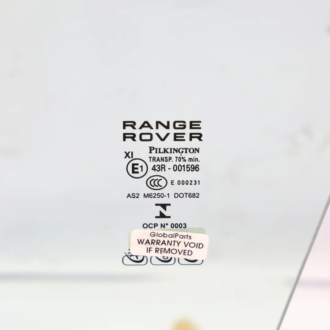 Range Rover L405 Front Door Side Window Glass Glazing Left N/S AS2 - SKU LR034296 - Part number LR034296