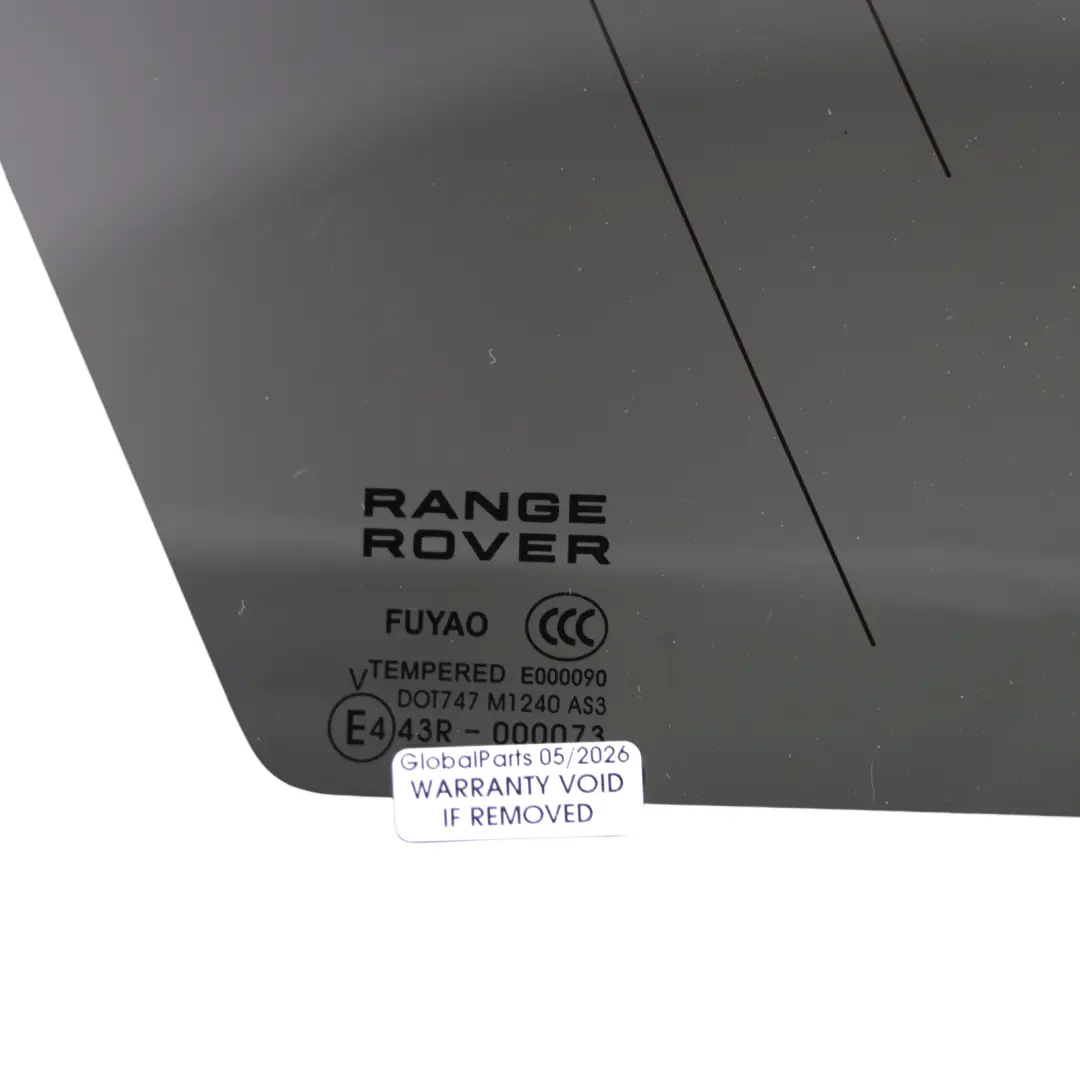 Range Rover Sport L494 Rear Quarter Glass Window Left N/S AS3 - SKU LR044118-1 - Part number LR044118