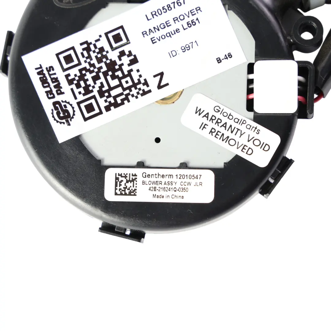Range Rover Evoque L551 Front Seat Base Air Duct Motor Actuator FK72-611H02-AA - SKU LR058767 - Part number LR058767