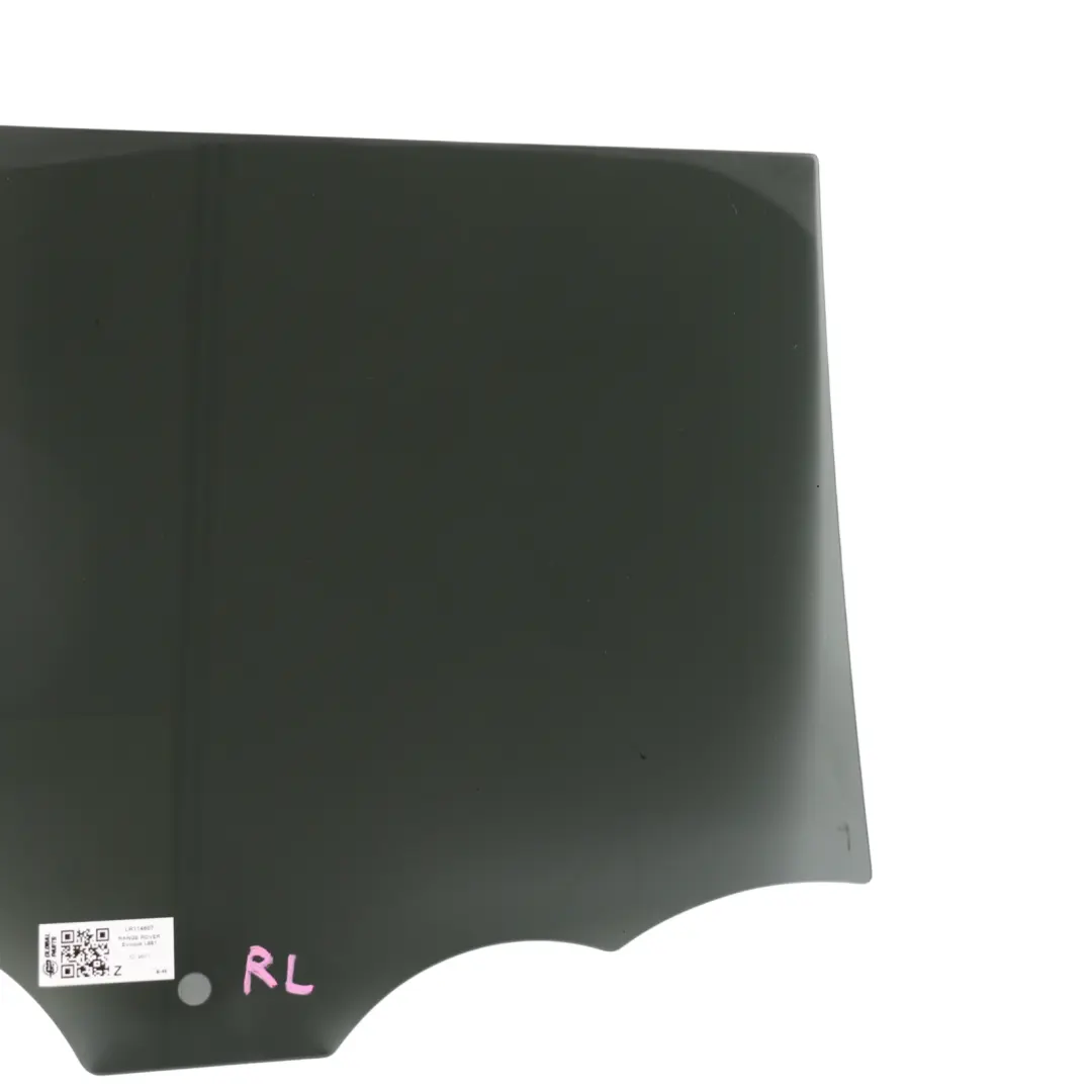 Door Window Glass Left N/S Tinted AS3 K8D2-25713-BB to Range Rover Evoque L551 Rear with Part number LR114607 Range Rover Evoque L551 Rear Door Window Glass Left N/S Tinted AS3 K8D2-25713-BB - SKU LR114607 - Part number LR114607