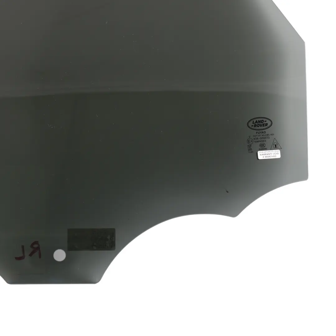Range Rover Evoque L551 Rear Door Window Glass Left N/S Tinted AS3 K8D2-25713-BB - SKU LR114607 - Part number LR114607