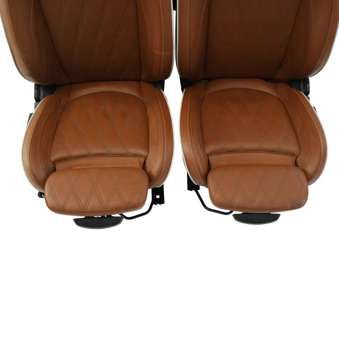 Mini F57 Asientos Banco Deportivos Calefactados Cuero Chester Marrón Malta SET - SKU MINI-F57-SEATS-SET-MALT-BROWN-NYMJ - Número de pieza MINI-F57-SEATS-SET-MALT-BROWN-NYMJ