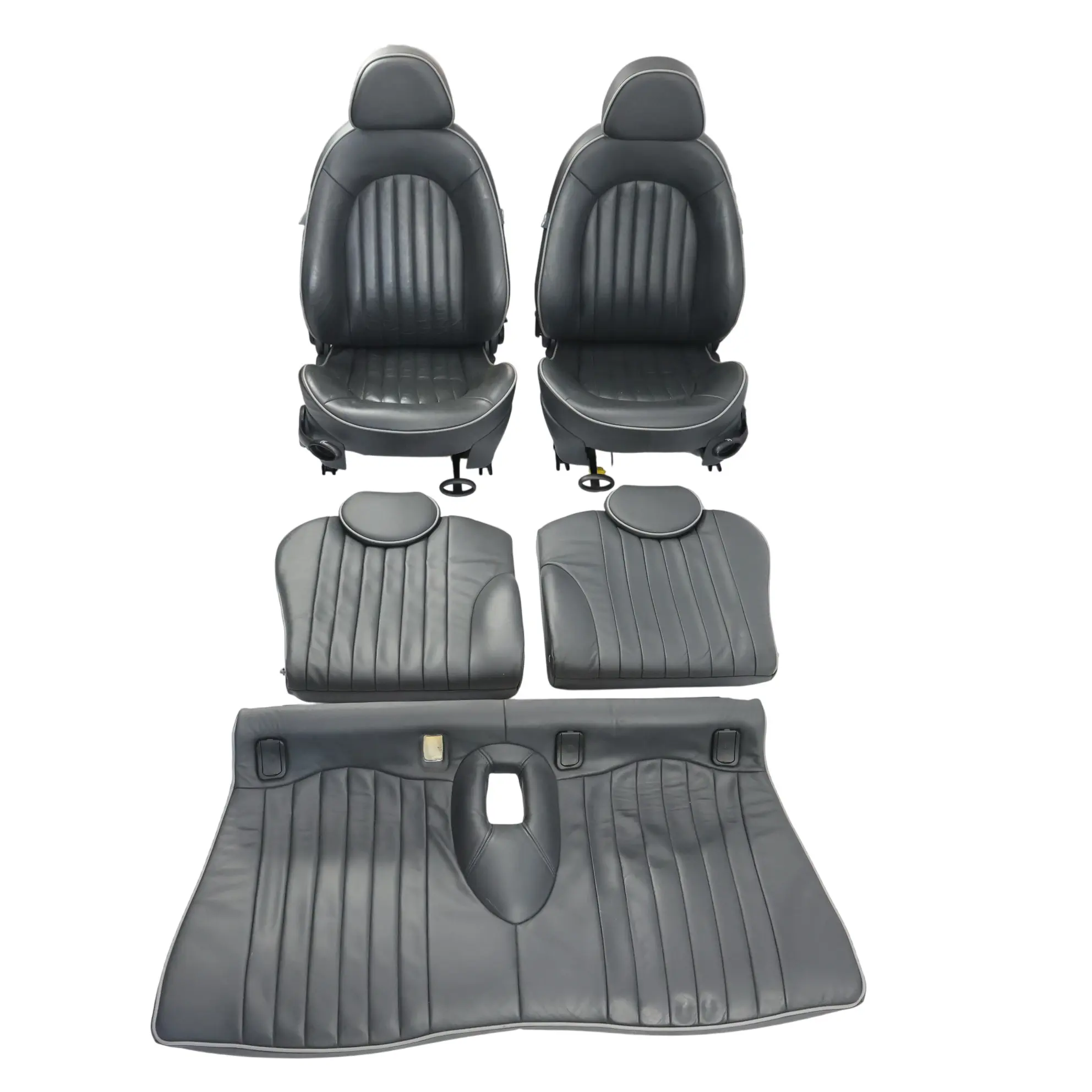 Mini R50 Leather Seats Heated English Park Lane Panther Black Front Rear Seat