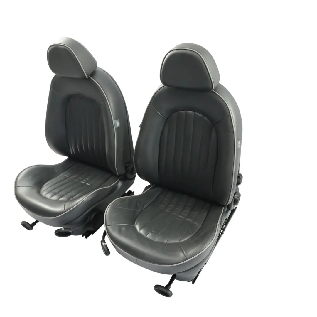 Mini R50 Leather Seats Heated English Park Lane Panther Black Front Rear Seat - SKU R50-Seats-Set-Park-Lane-English-Panther - Part number R50 Seats Set Park Lane English Panther