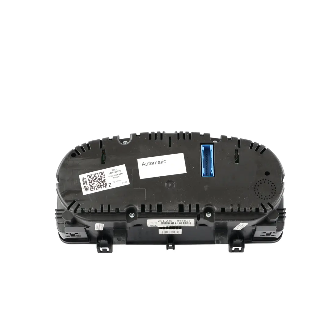 VW Touran 1T Instrument Cluster Speedo Clocks Diesel Automatic - SKU RHD-1T0920971D - Part number 1T0920971D