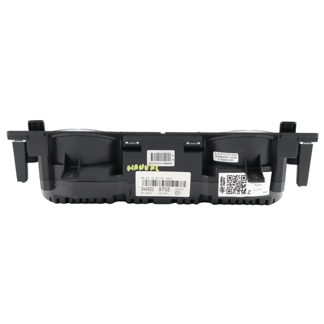 Volkswagen Passat B7 Instrument Cluster Speedo Clocks Diesel Manual - SKU RHD-3AA920970E - Part number 3AA920970E