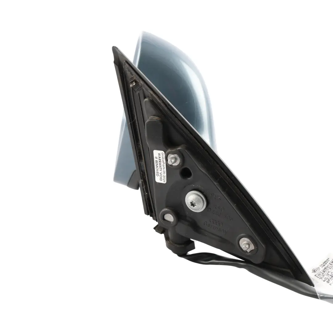 Audi A6 C6 Door Wing Mirror Left N/S Polar Blue Metallic - X5Y - SKU RHD-4F2857409AK-PBM - Part number 4F2857409AK