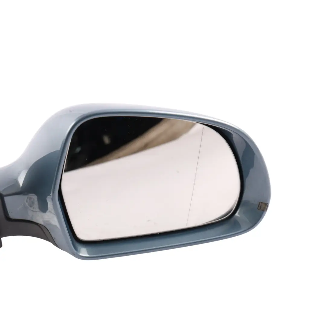 Audi A6 C6 Wing Mirror Door Electric Right O/S Polar Blue X5Y - SKU RHD-4F2857410AK-PBM - Part number 4F2857410AK