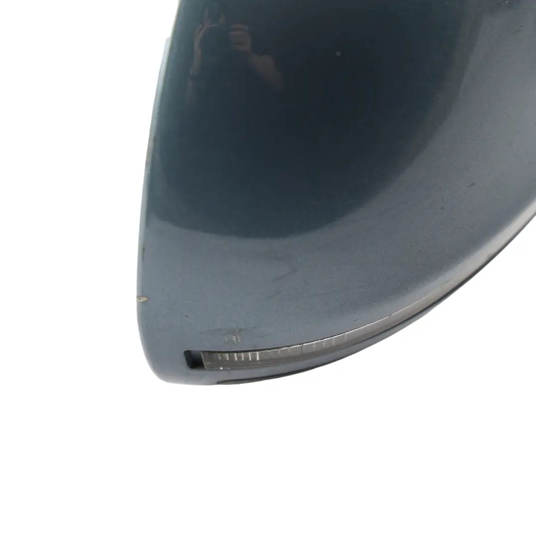 Audi A6 C6 Wing Mirror Door Electric Right O/S Polar Blue X5Y - SKU RHD-4F2857410AK-PBM - Part number 4F2857410AK