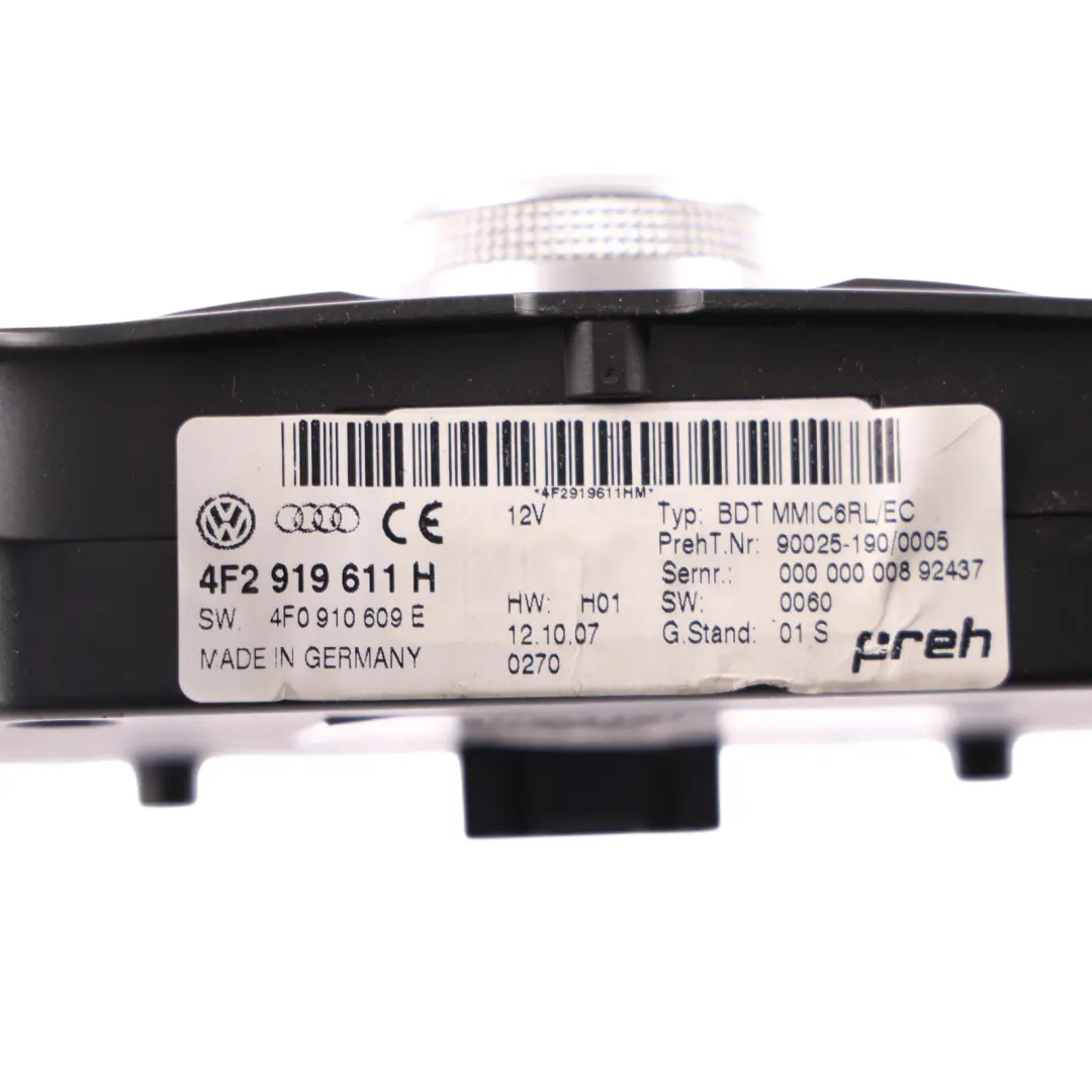 Head Unit Media Player Controller Knob Switch Panel to Audi A6 C6 with Part number 4F2919611H Audi A6 C6 Head Unit Media Player Controller Knob Switch Panel - SKU RHD-4F2919611H-2 - Part number 4F2919611H