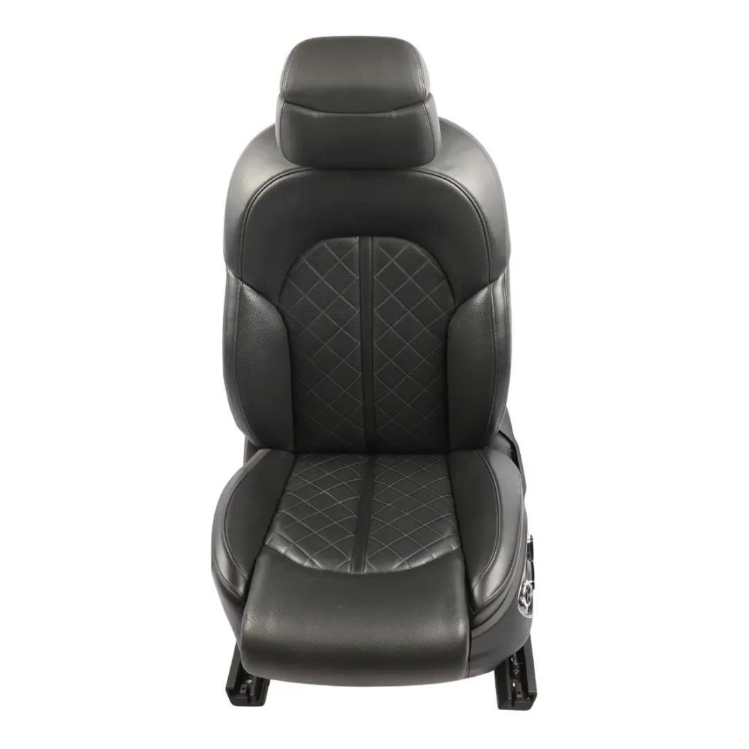 Audi A8 D4 4H Comfort Seat Front Left N/S Heated Memory Leather Valcona Black - SKU RHD-4H0881805C-1 - Part number 4H0881805C